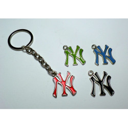 Portachiavi con ciondolo a forma del logo dei New York Yankees Nero