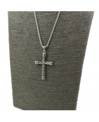 Collana in acciaio Stainless Steel con Croce