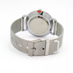 Orologio Alluminio Ultraleggero color Argento Silver, quadrante bianco con cinturino regolabile