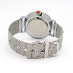 Orologio Alluminio Ultraleggero color Argento Silver con quadrante nero e cinturino regolabile