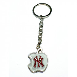 Portachiavi con ciondolo a forma di Mela Apple con logo rosso New York Yankees